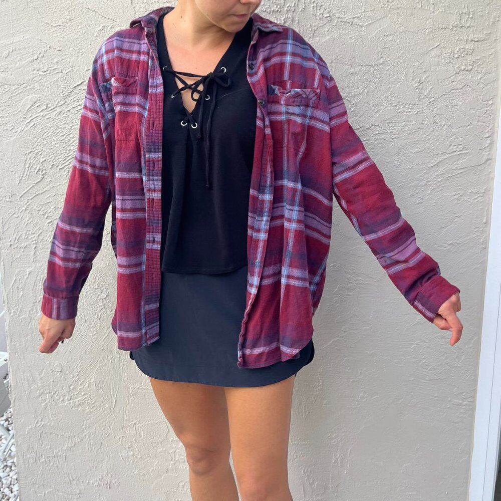 Mulberry Oversized Flannel